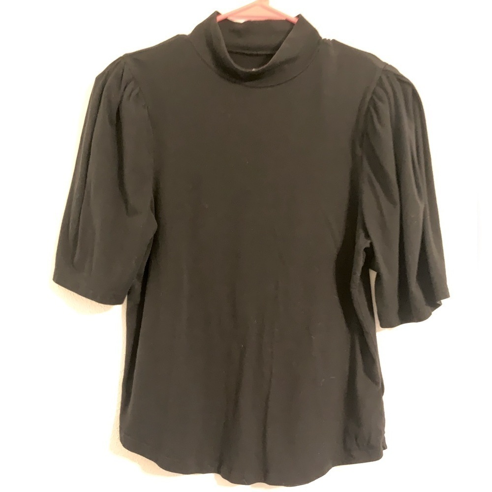GAP Black Turtleneck Featherweight Tee